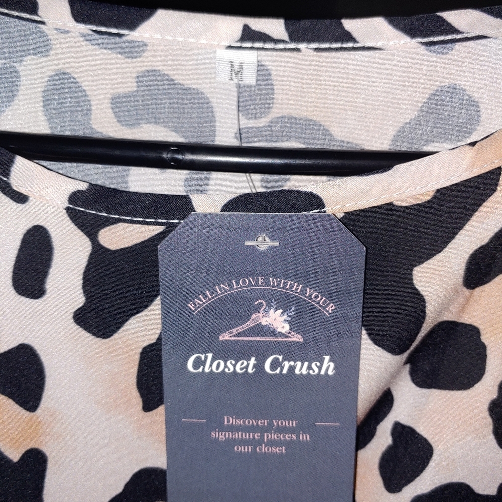 Leopard print top with tail